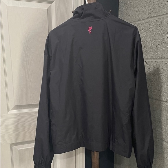 Ashworth Black Jacket with Pink Logo - Picture 2 of 3